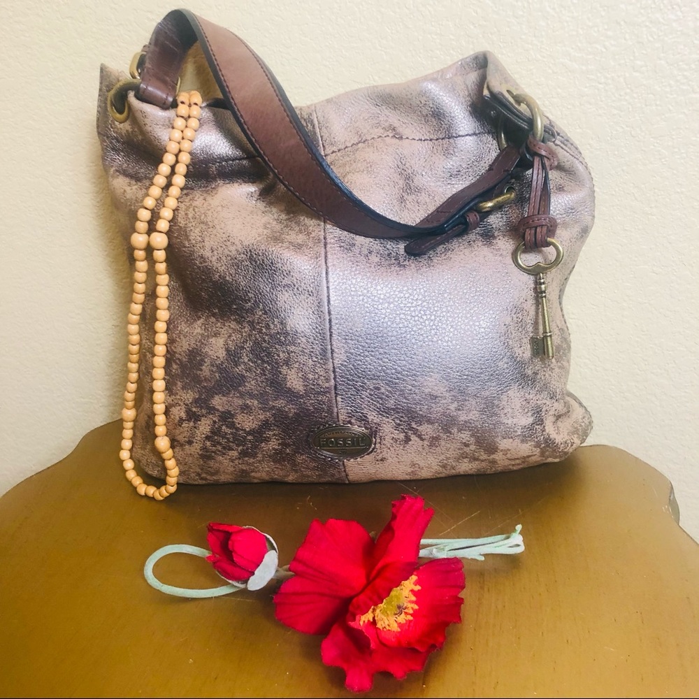 Fossil Gold Metallic Bag